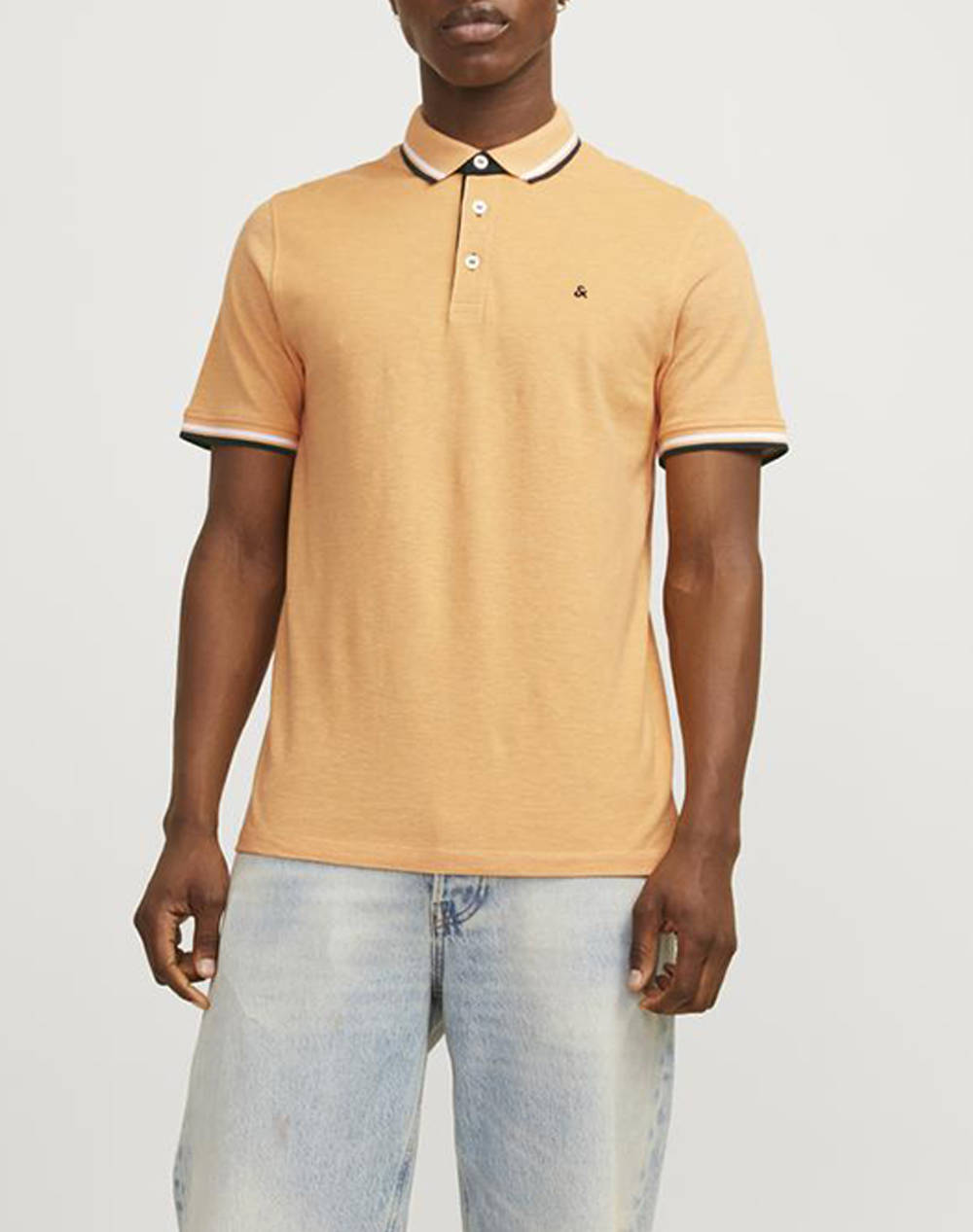 JACK&JONES ΜΠΛΟΥΖΑ ΑΝΤΡΙΚΗ JJEPAULOS POLO SS NOOS 12136668-Apricot Ice Orange
