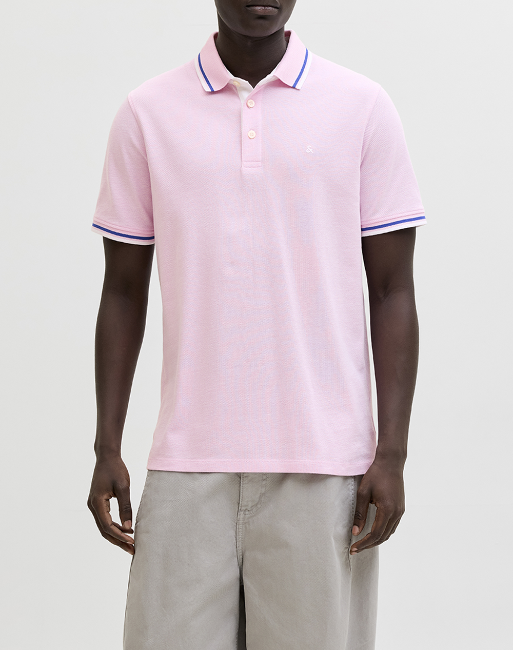 JACK&JONES ΜΠΛΟΥΖΑ ΑΝΤΡΙΚΗ JJEPAULOS POLO SS NOOS 12136668-Prism PinkPLAY Pink