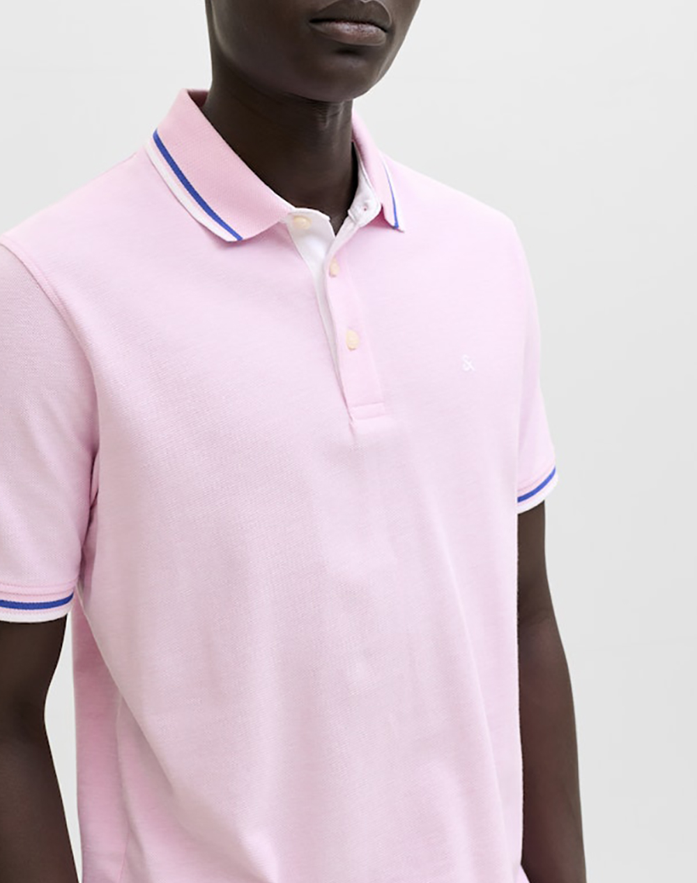Jack Jones Μπλούζα Αντρικη Jjepaulos Polo Ss Noos 12136668-Prism Pinkplay Pink ανδρικά ρούχα μπλούζες Politikos Shop Πολιτικός