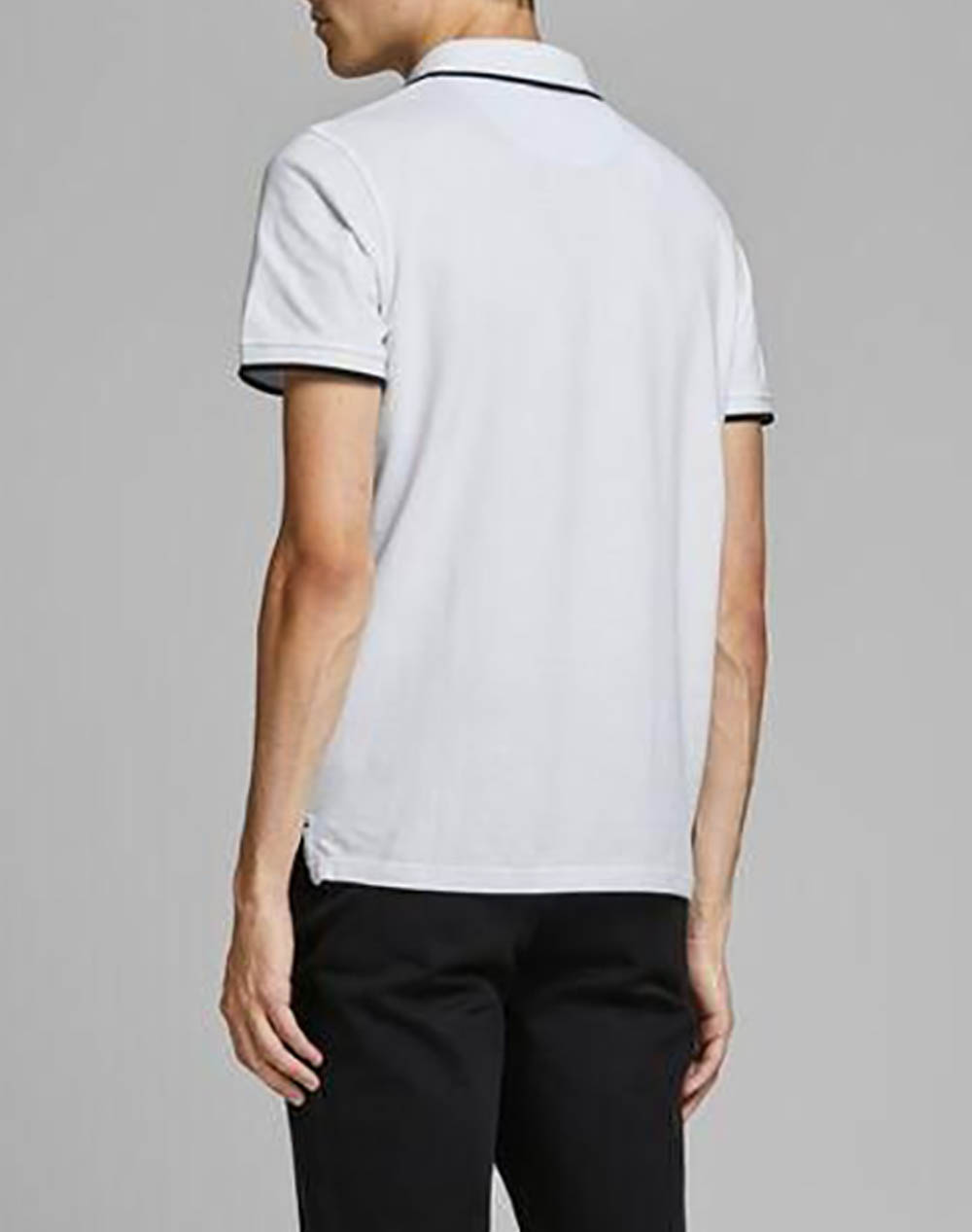 JACK&JONES ΜΠΛΟΥΖΑ ΑΝΤΡΙΚΗ JJEPAULOS POLO SS NOOS 12136668-WHITE White φωτογραφία