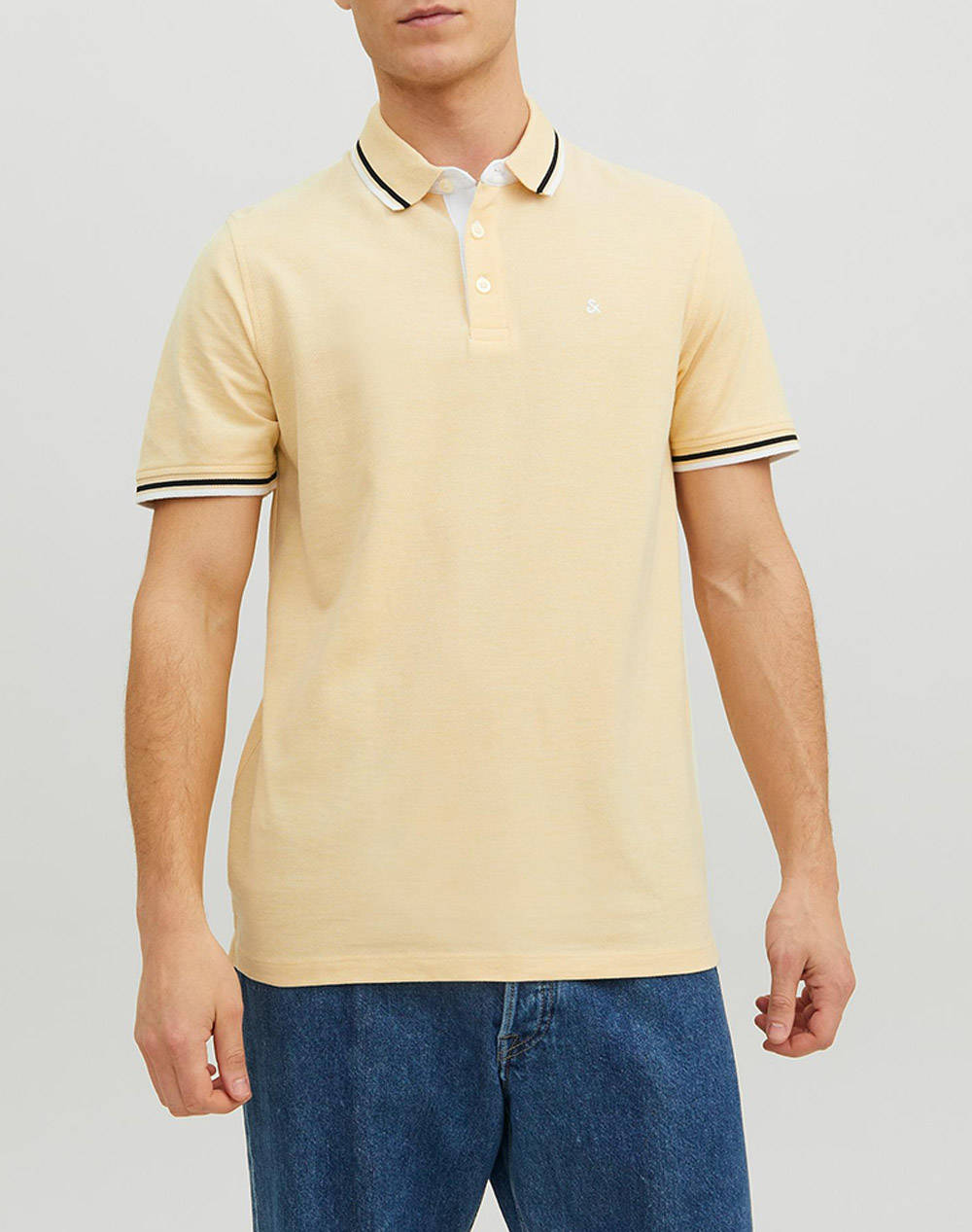 JACK&JONES ΜΠΛΟΥΖΑ ΑΝΤΡΙΚΗ JJEPAULOS POLO SS NOOS 12136668-Jojoba Yellow