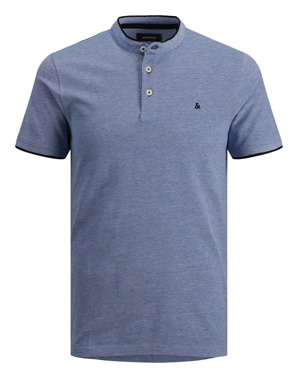 JACK&JONES JJEPAULOS MAO POLO SS NOOS 12199711-Bright Cobalt Indigo