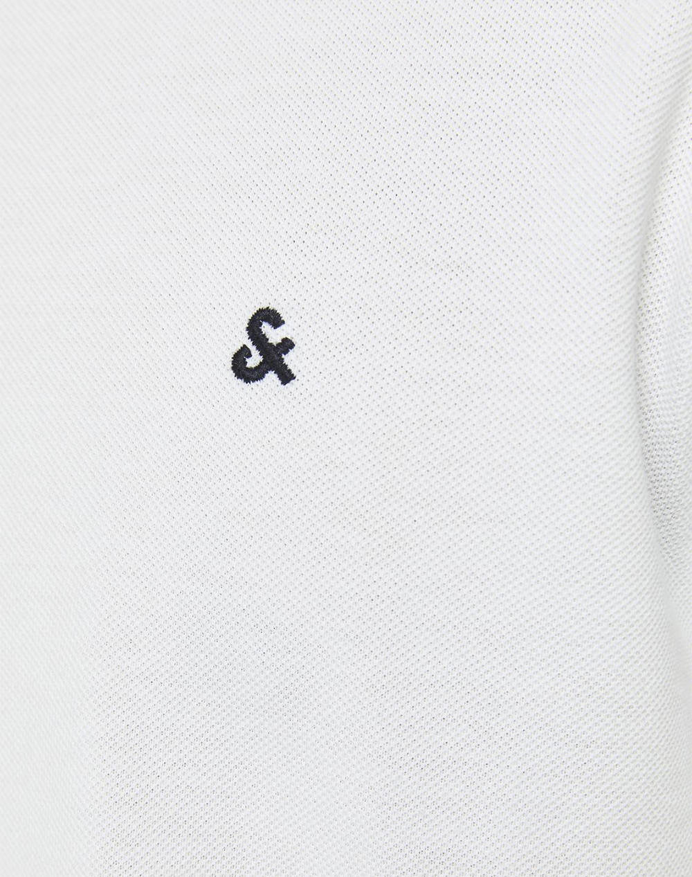 Jack Jones Jjepaulos Mao Polo Ss Noos 12199711-White White ανδρικά ρούχα μπλούζες Politikos Shop Πολιτικός