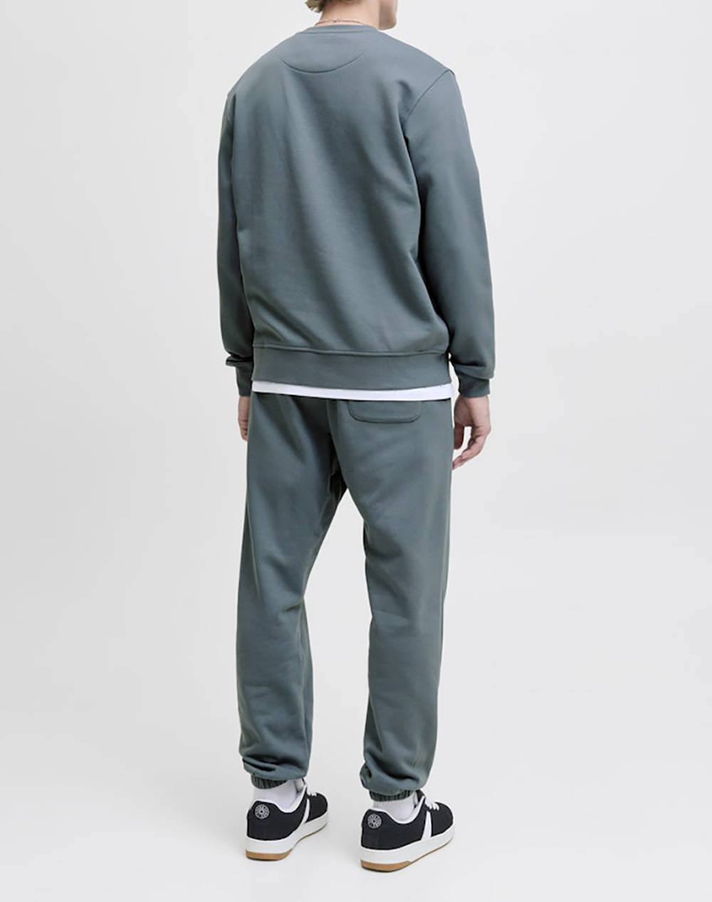 JACK&JONES JJESOHO SWEAT CREW NECK NOOS 12278791-Stormy Weather Gray φωτογραφία