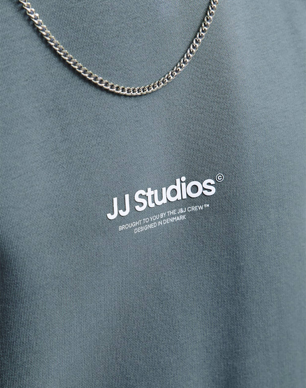 Jack Jones Jjesoho Sweat Crew Neck Noos 12278791-Stormy Weather Gray ανδρικά ρούχα μπλούζες φούτερ Politikos Shop Πολιτικός