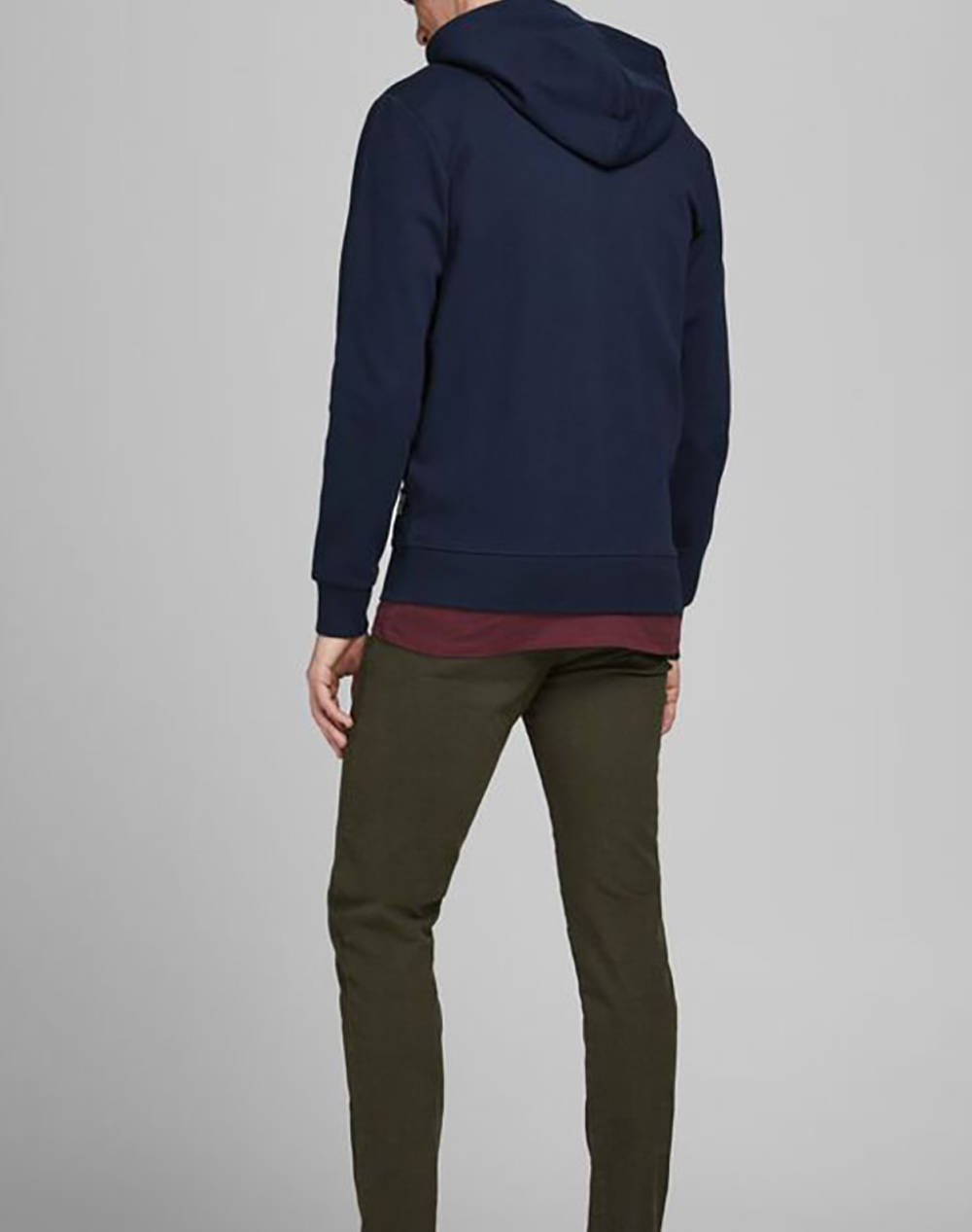 JACK&JONES ΖΑΚΕΤΑ ΦΟΥΤΕΡ JJEBASIC SWEAT ZIP HOOD NOOS 12181901-Navy Blazer NavyBlue φωτογραφία