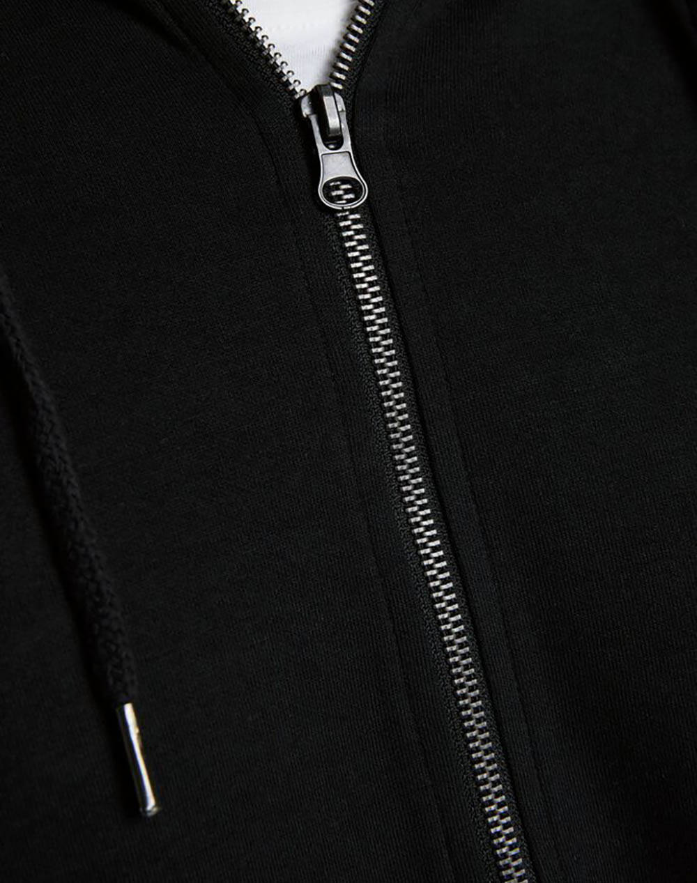 Jack Jones Ζακέτα Φούτερ Jjebasic Sweat Zip Hood Noos Ps 12182493-Black Black ανδρικά ρούχα ζακέτες φούτερ Politikos Shop Πολιτικός