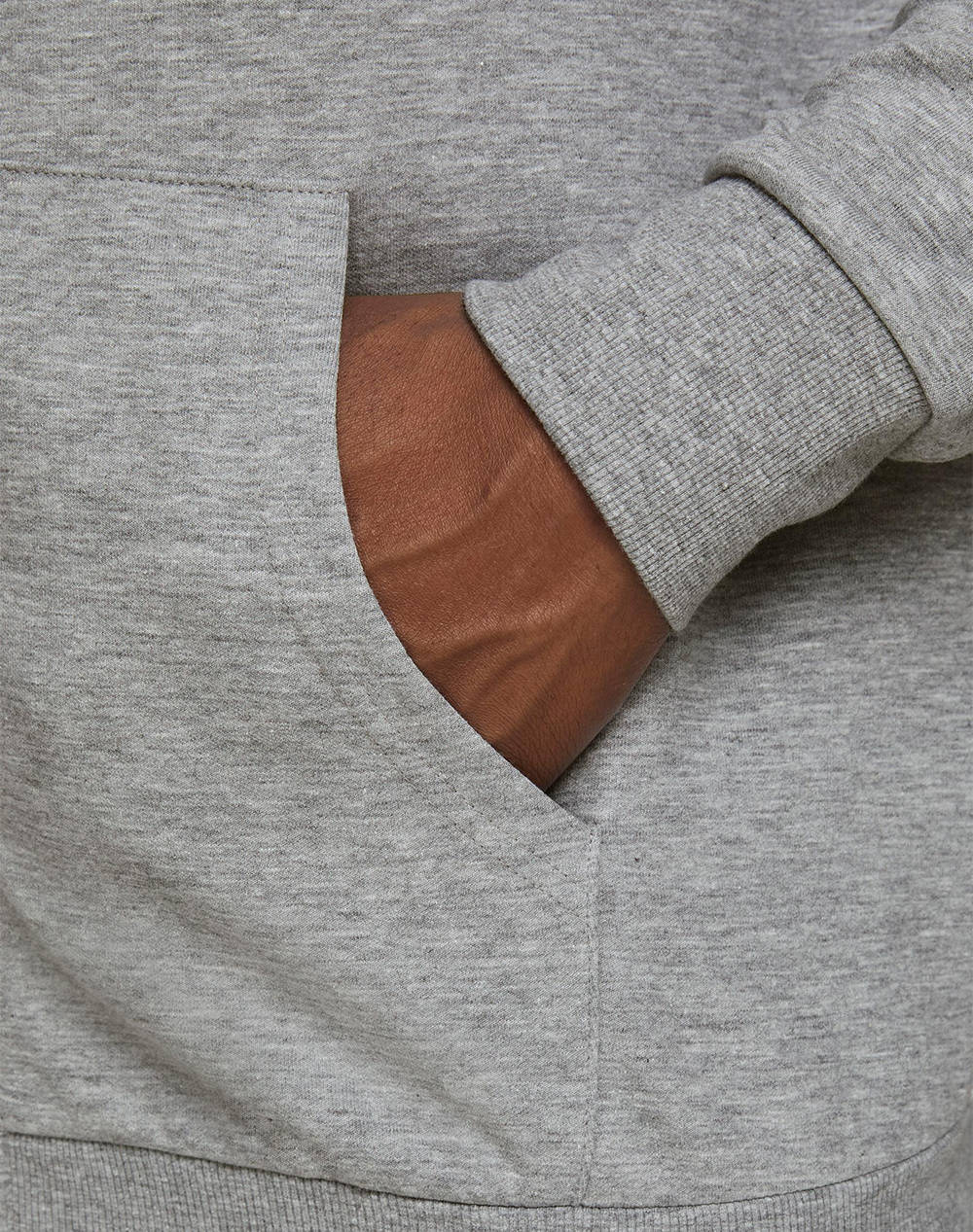 JACK&JONES ΖΑΚΕΤΑ ΦΟΥΤΕΡ JJEBASIC SWEAT ZIP HOOD NOOS PS 12182493-Light Grey Melange LightGray φωτογραφία