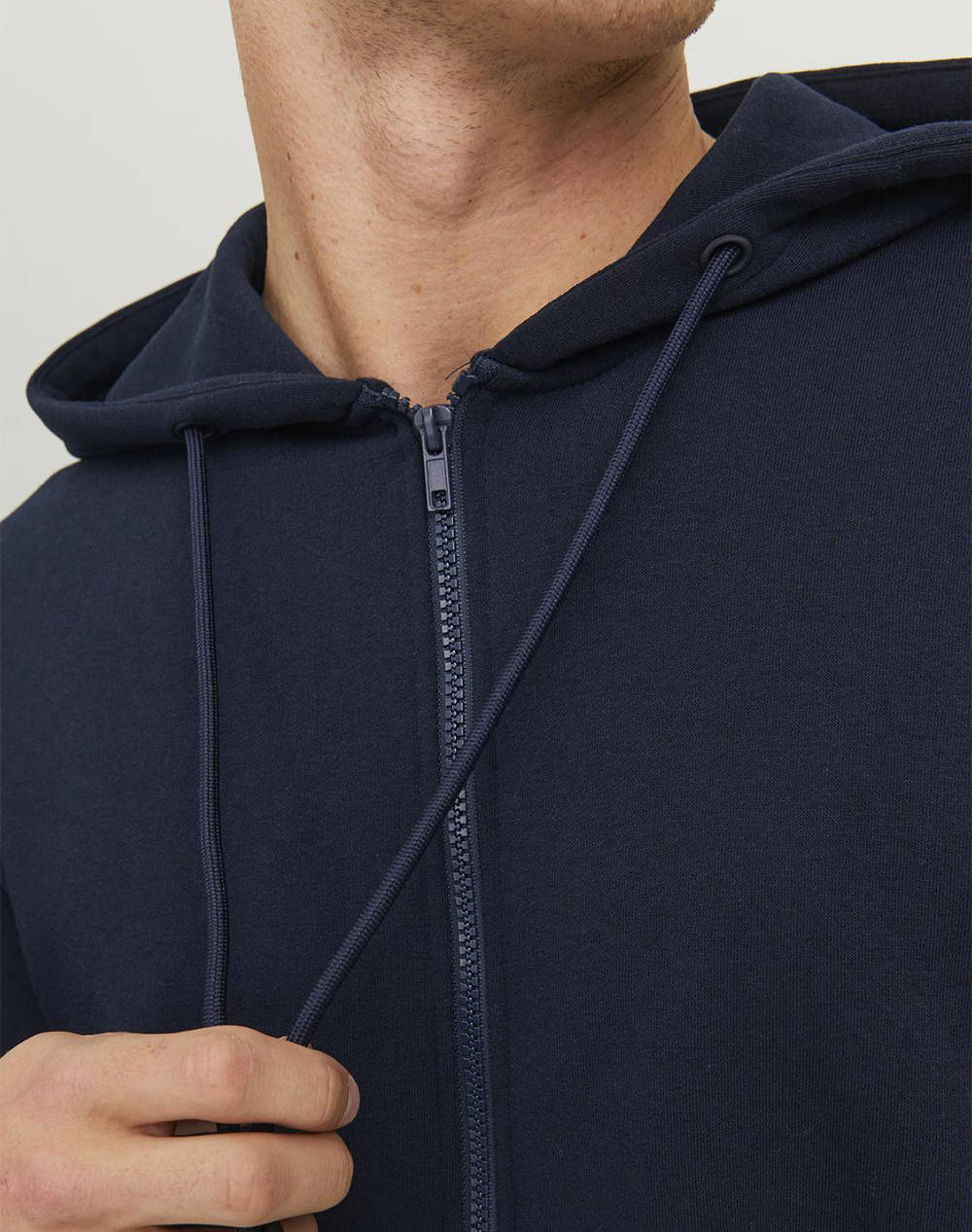 JACK&JONES JJEBRADLEY SWEAT ZIP HOOD NOOS 12249342-Navy Blazer DarkBlue φωτογραφία