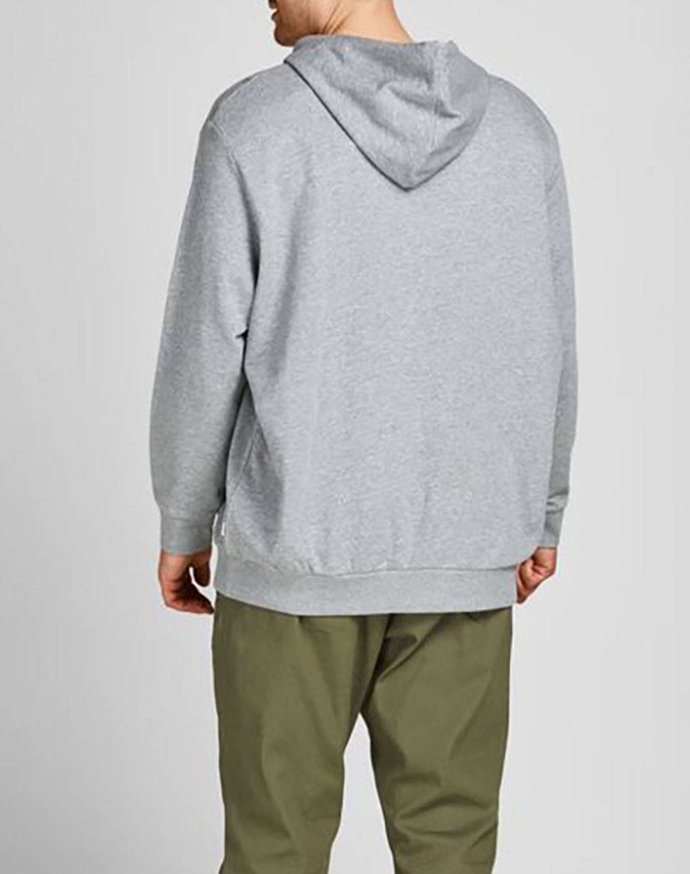 JACK&JONES ΜΠΛΟΥΖΑ ΦΟΥΤΕΡ JJESHARK SWEAT HOOD NOOS PS 12205288-Light Grey Melange LightGray φωτογραφία