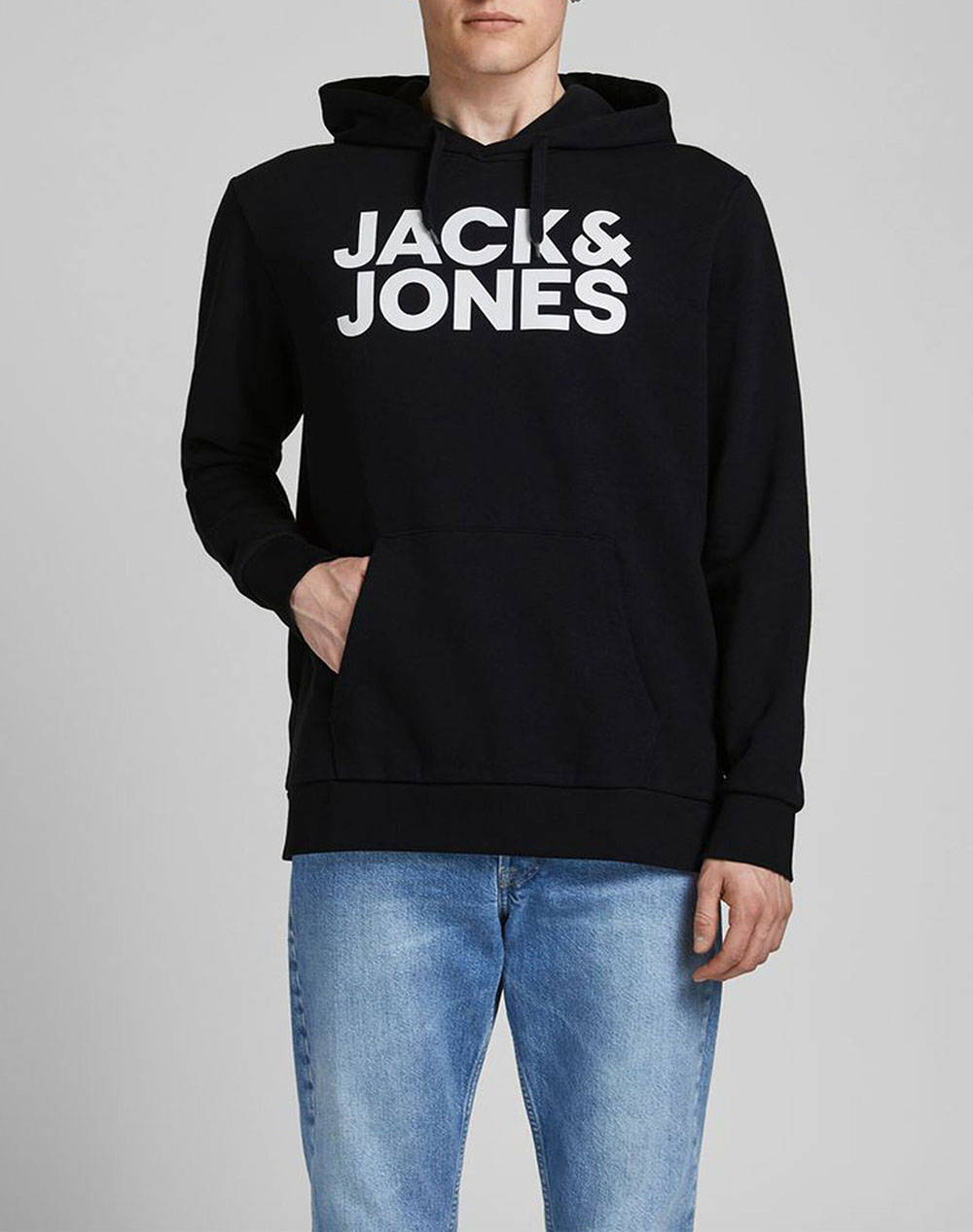 JACK&JONES ΜΠΛΟΥΖΑ ΦΟΥΤΕΡ JJECORP LOGO SWEAT HOOD NOOS 12152840-black/reg Black