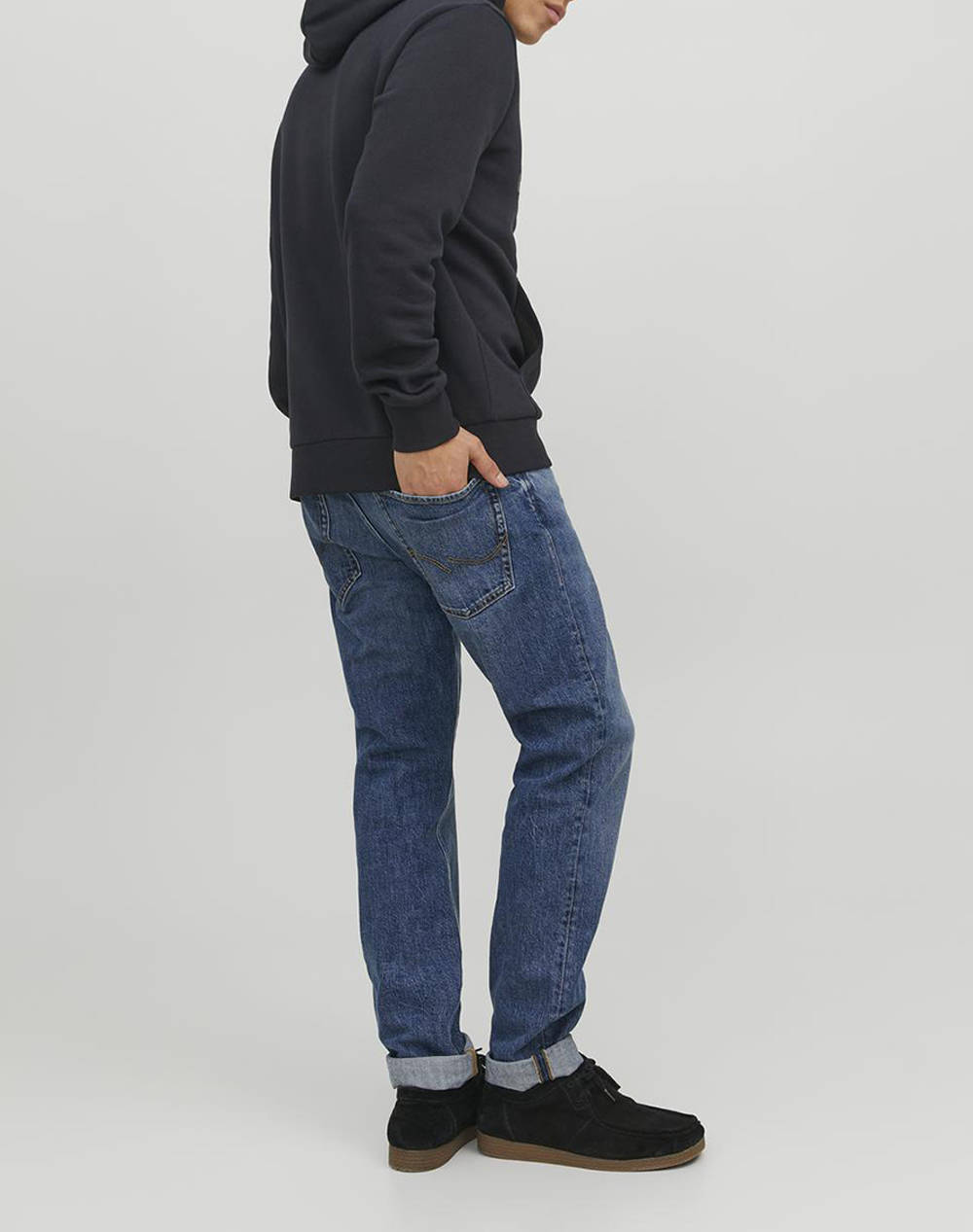 JACK&JONES ΜΠΛΟΥΖΑ ΦΟΥΤΕΡ JJECORP LOGO SWEAT HOOD NOOS 12152840-BlackLarge Print /W Black DarkSlateGrey φωτογραφία