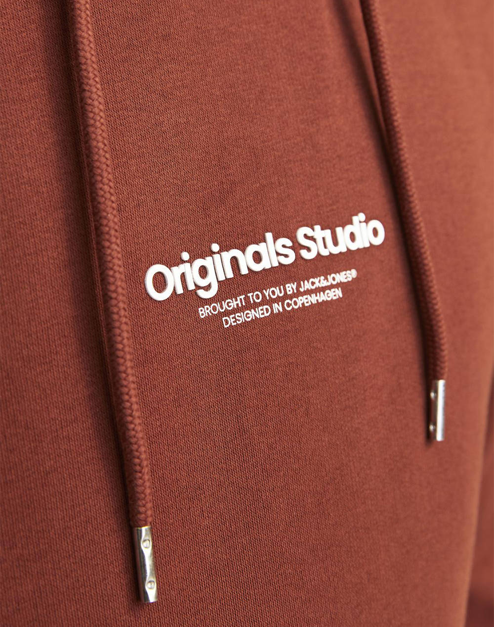 JACK&JONES JORVESTERBRO SWEAT HOOD 12241687-Brandy Brown Brown φωτογραφία