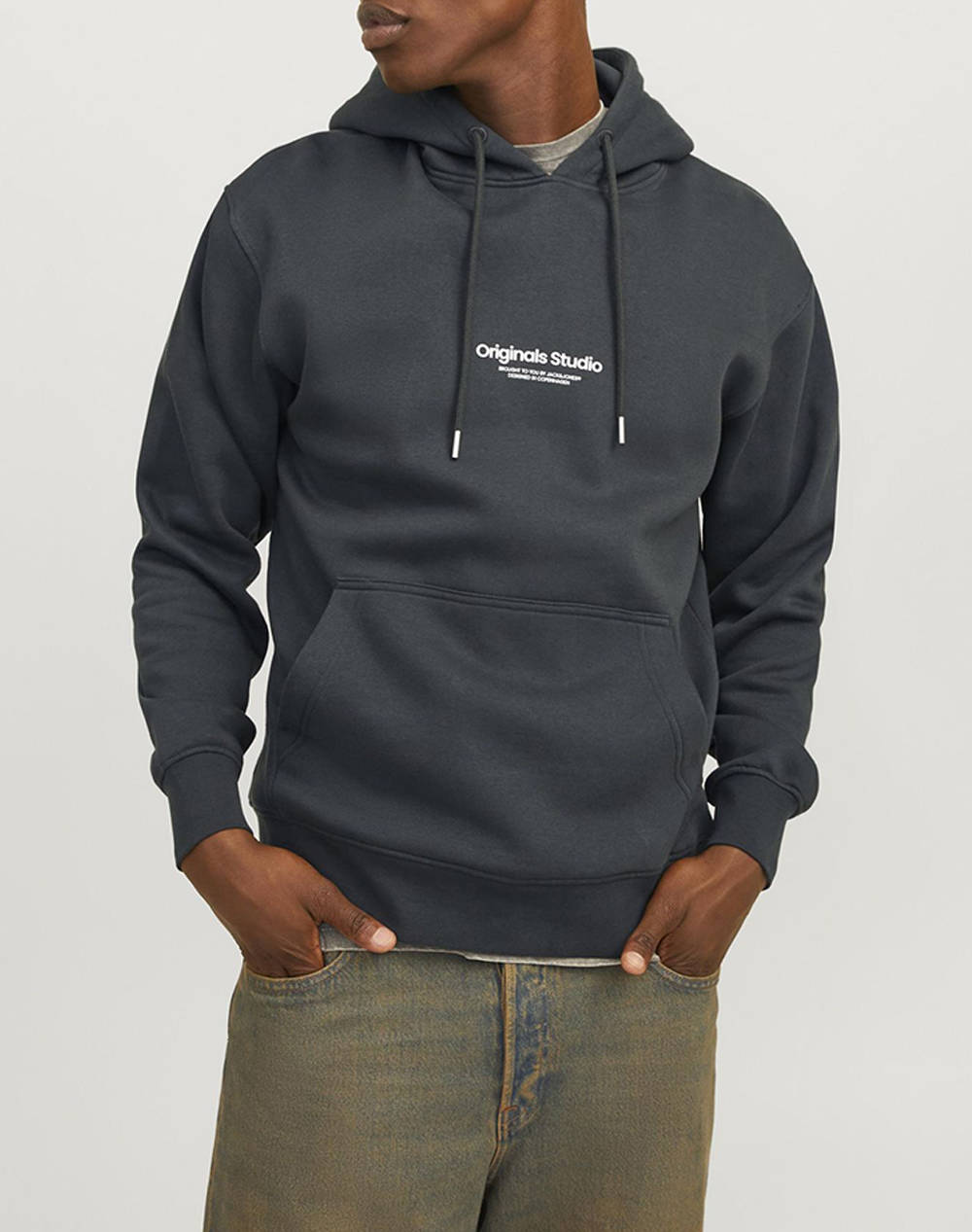 JACK&JONES JACK&JONES JORVESTERBRO SWEAT HOOD 12241687-forest river DarkSlateGrey