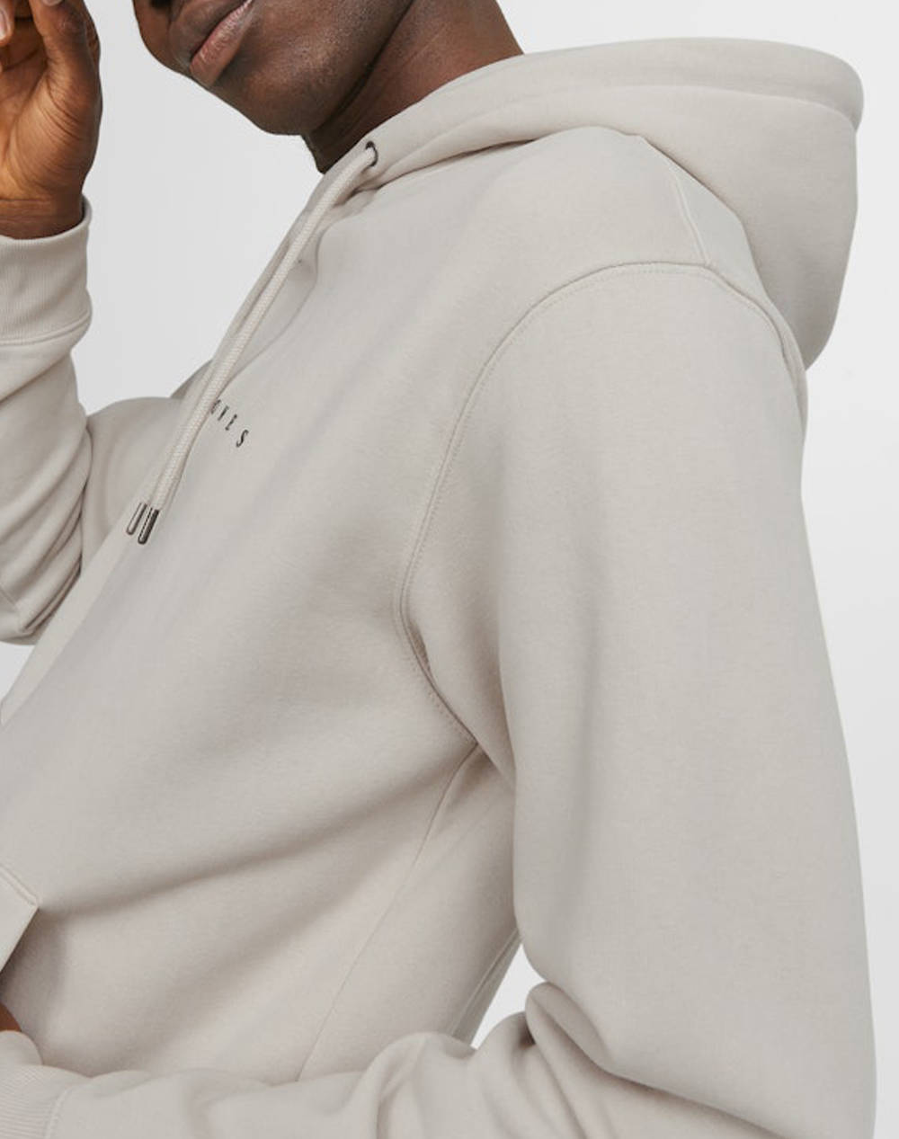 JACK&JONES JJESTAR JJ SWEAT HOOD NOOS 12233972-Moonbeam Ecru φωτογραφία