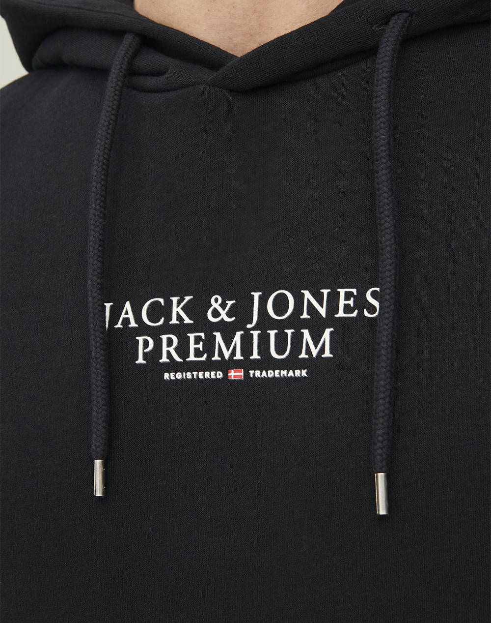 Jack Jones Jprbluarchie Sweat Hood Noos 12216335-Black Black ανδρικά ρούχα μπλούζες φούτερ Politikos Shop Πολιτικός
