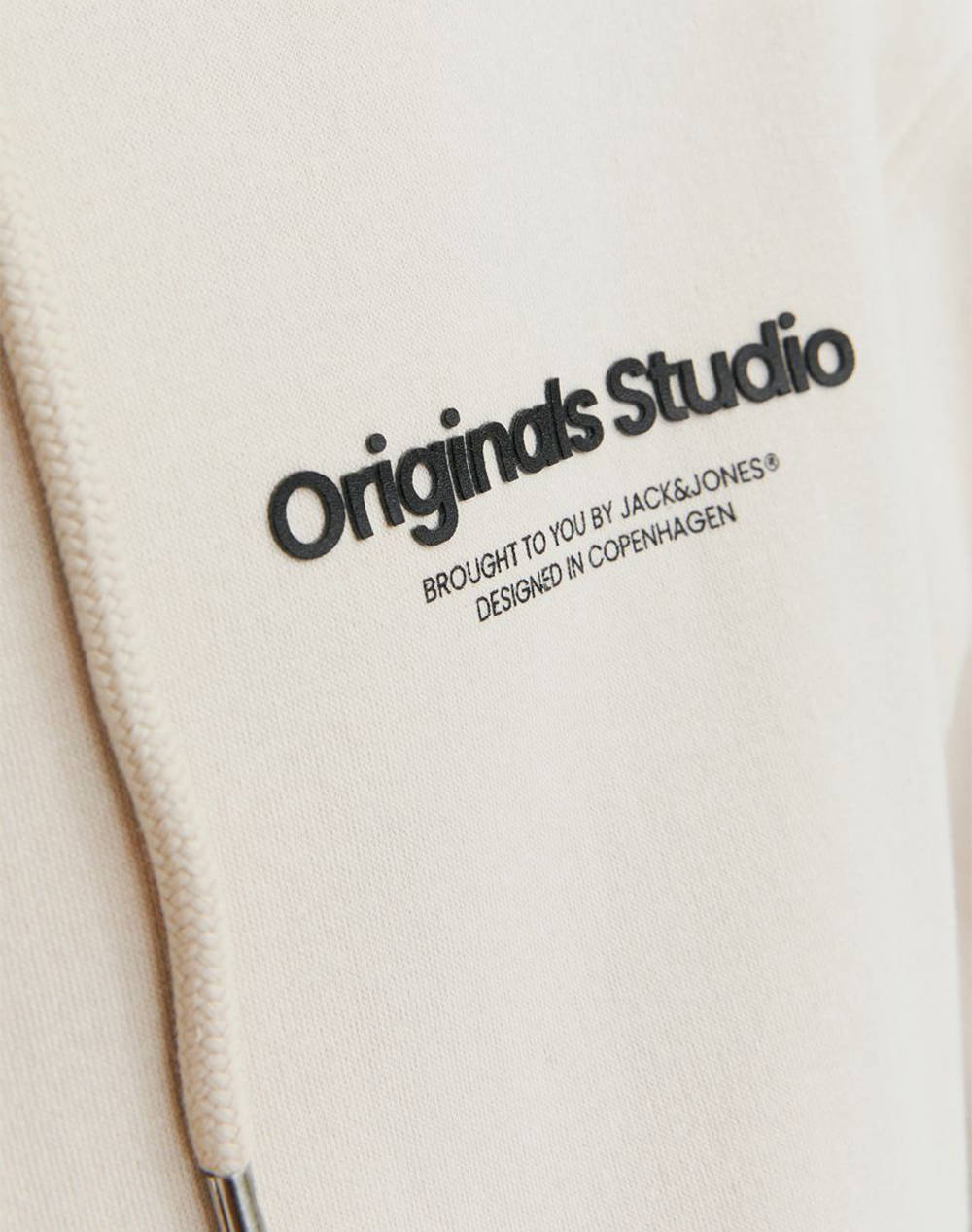 JACK&JONES JORVESTERBRO SWEAT ZIP HOOD NOOS 12241691-Moonbeam Ivory φωτογραφία