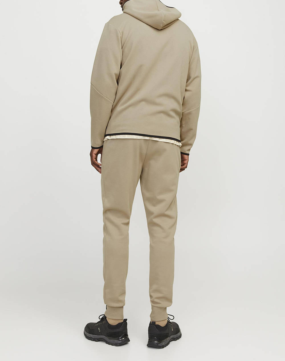 JACK&JONES JCOFUSION SWEAT ZIP HOOD NOOS 12260150-Crockery Biege φωτογραφία