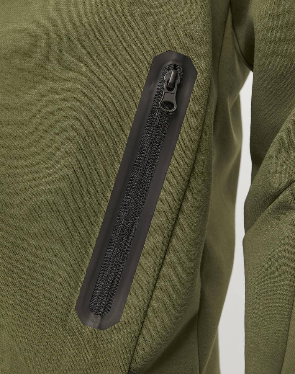 Jack Jones Jcofusion Sweat Zip Hood Noos 12260150-Cypress Olive ανδρικά ρούχα ζακέτες φούτερ Politikos Shop Πολιτικός