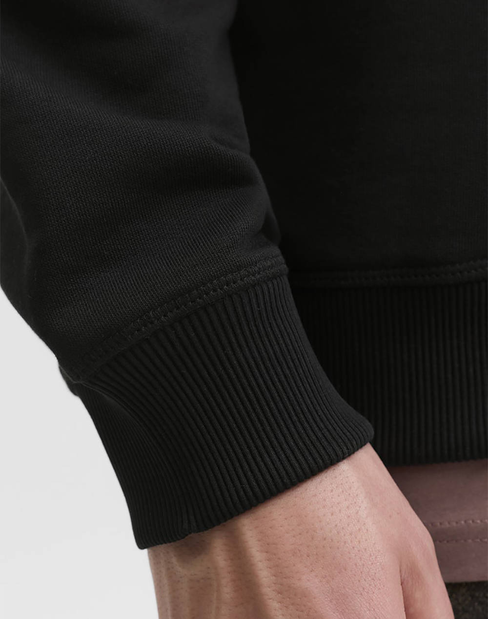 Jack Jones Jornorrebro Emb Sweat Crew Noos 12282893-Black Black ανδρικά ρούχα μπλούζες φούτερ Politikos Shop Πολιτικός