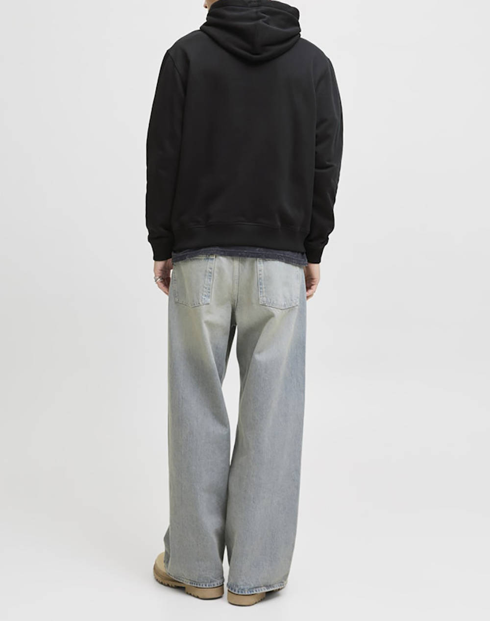 JACK&JONES JORNORREBRO EMB SWEAT HOOD NOOS 12282861-BLACK Black φωτογραφία