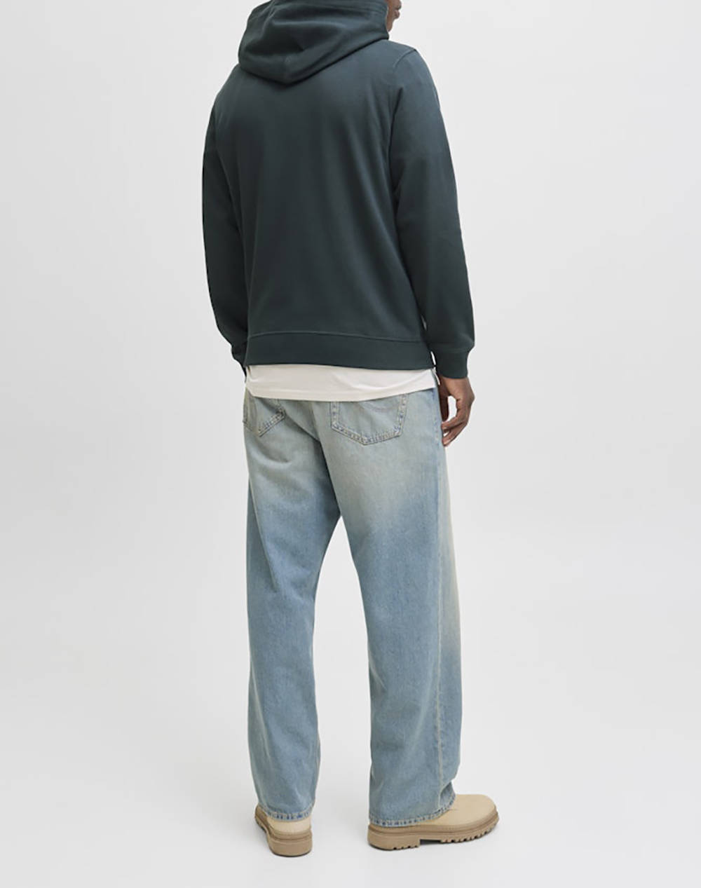 JACK&JONES JORNORREBRO EMB SWEAT HOOD NOOS 12282861-forest river DarkGreen φωτογραφία