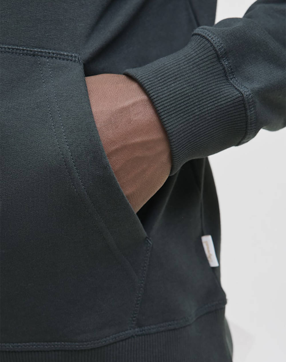 JACK&JONES JORNORREBRO EMB SWEAT HOOD NOOS 12282861-forest river DarkGreen φωτογραφία