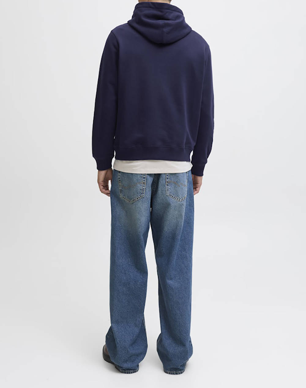 JACK&JONES JORNORREBRO EMB SWEAT HOOD NOOS 12282861-Ocean Cavern OceanBlue φωτογραφία