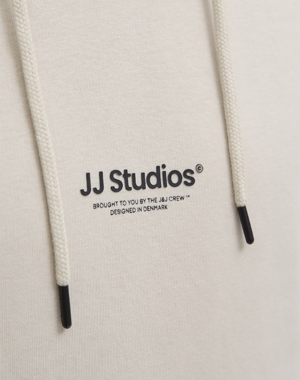 Jack Jones Jjesoho Sweat Hood Noos 12278789-Moonbeam Cream ανδρικά ρούχα μπλούζες φούτερ Politikos Shop Πολιτικός