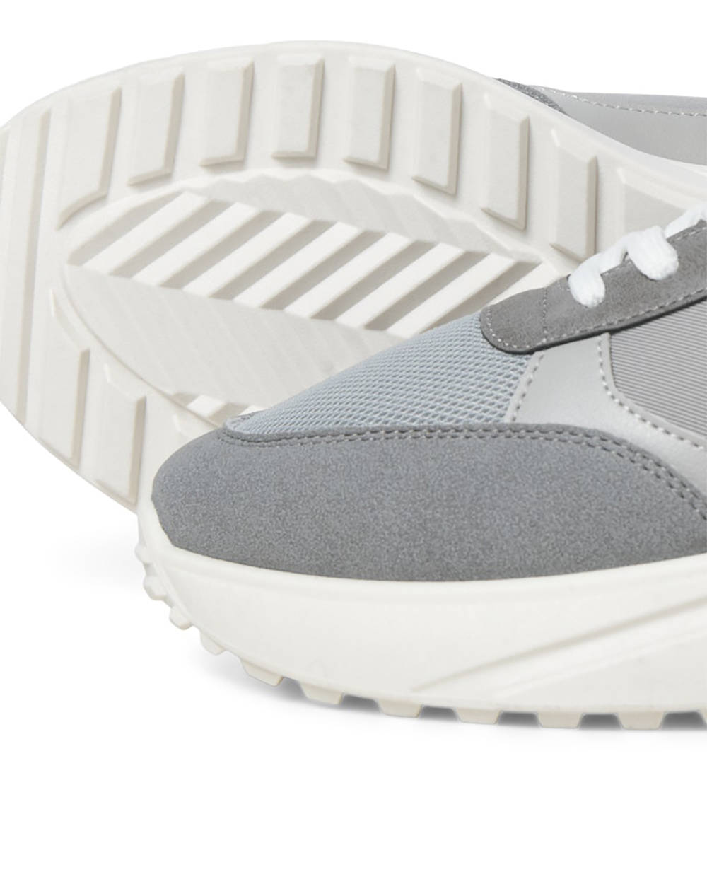 Jack Jones Jfwaspire Pu Runner Noos 12275134-Frost Grayvapor Blue Navy Blazer Gray ανδρικά αθλητικά παπούτσια Politikos Shop Πολιτικός
