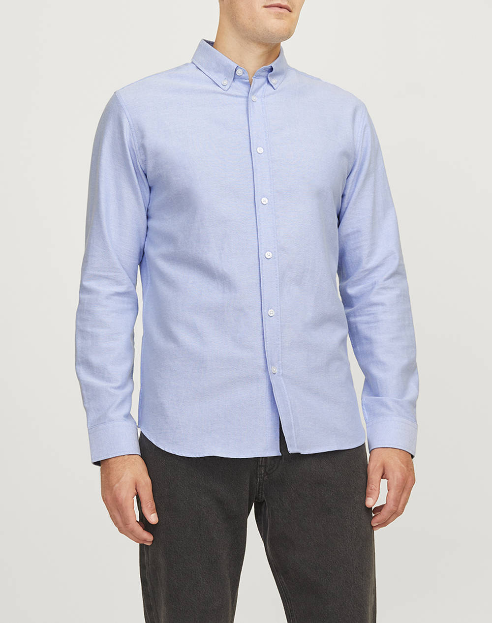 JJ REBEL JREBOSCAR SHIRT LS NOOS 12264384-Cashmere Blue LightBlue