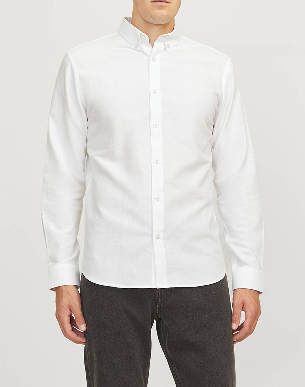 JJ REBEL JJ REBEL JREBOSCAR SHIRT LS NOOS 12264384-WHITE White