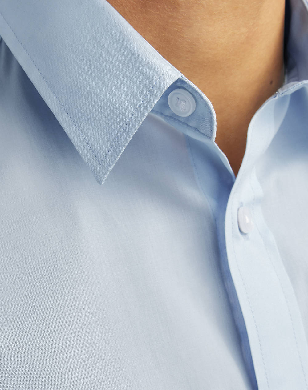 Jj Rebell Jrebgavin Solid Shirt Ls Noos 12267557-Cashmere Blue Lightblue ανδρικά ρούχα πουκάμισα Politikos Shop Πολιτικός