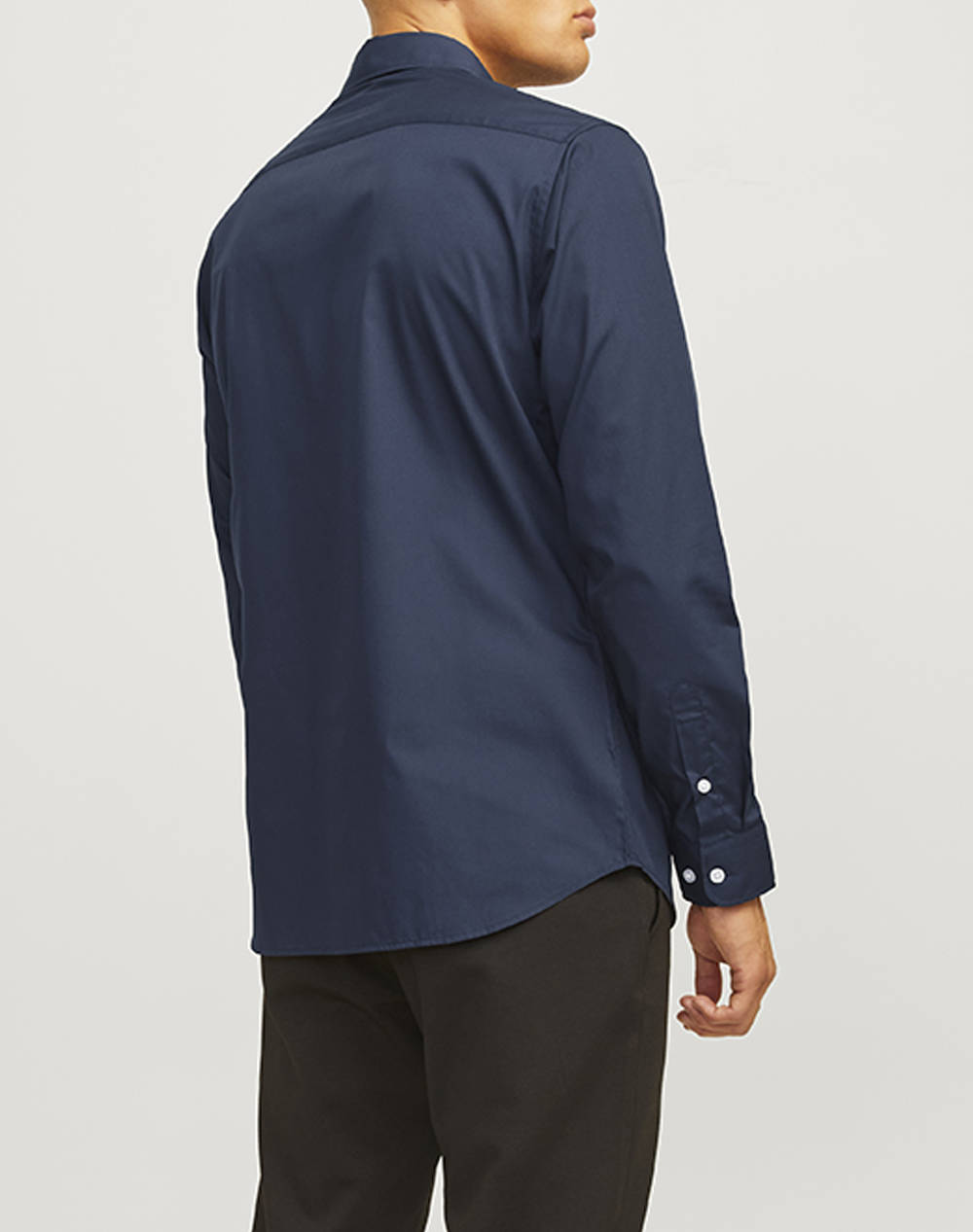 JJ REBELL JREBGAVIN SOLID SHIRT LS NOOS 12267557-Sky Captain NavyBlue φωτογραφία