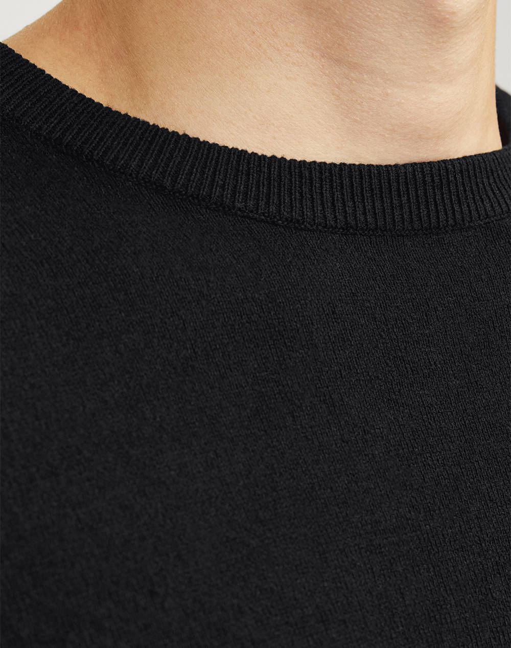 Jj Rebel Jrebcallum Knit Crew Neck Noos 12263734-Black Black ανδρικά ρούχα μπλούζες Πλεκτά Politikos Shop Πολιτικός