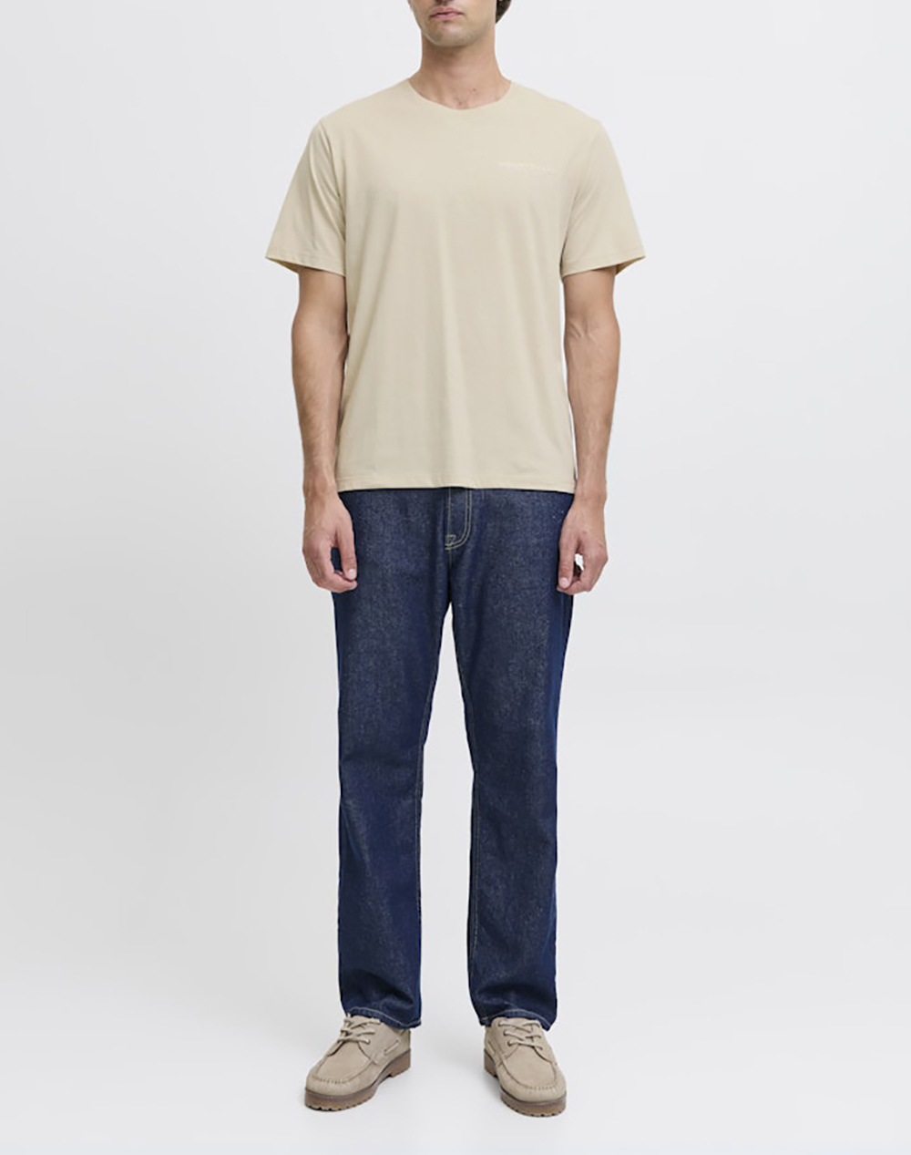 JJREBEL JREBZACK TEE SS CREW NECK NOOS 12279441-Moonbeam Biege φωτογραφία