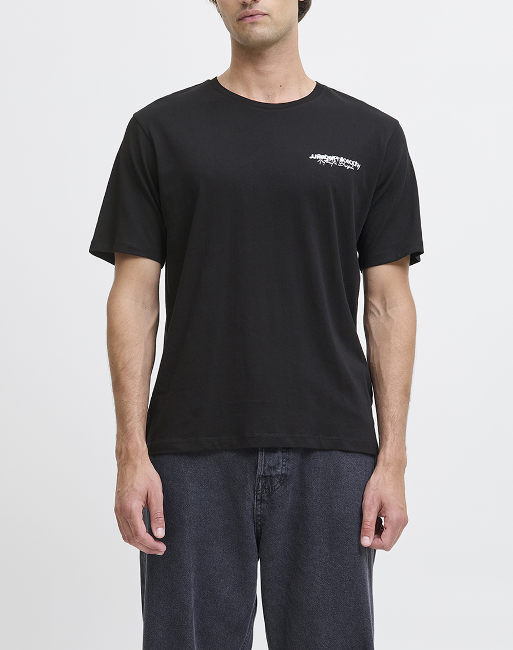 JJREBEL JREBZACK TEE SS CREW NECK NOOS 12279441-BLACK Black