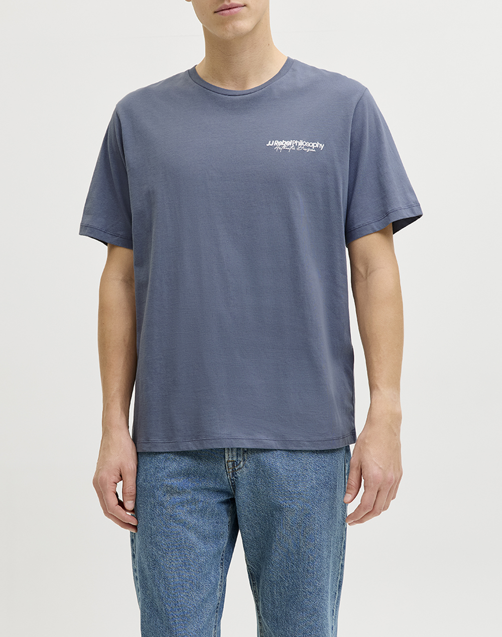 JJREBEL JREBZACK TEE SS CREW NECK NOOS 12279441-Folkstone Gray Gray