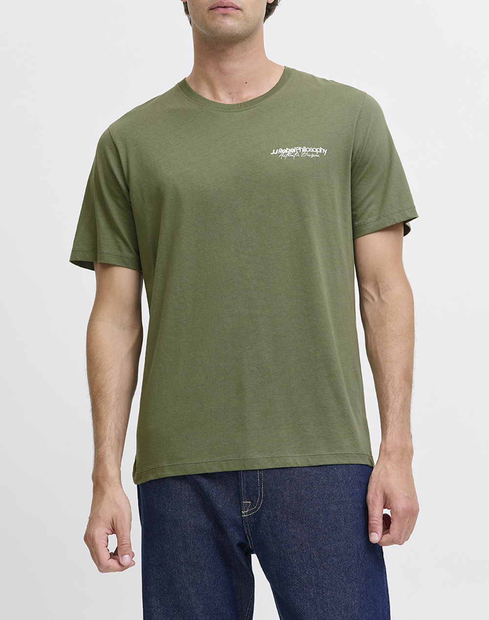 JJREBEL JREBZACK TEE SS CREW NECK NOOS 12279441-Four Leaf Clover Green