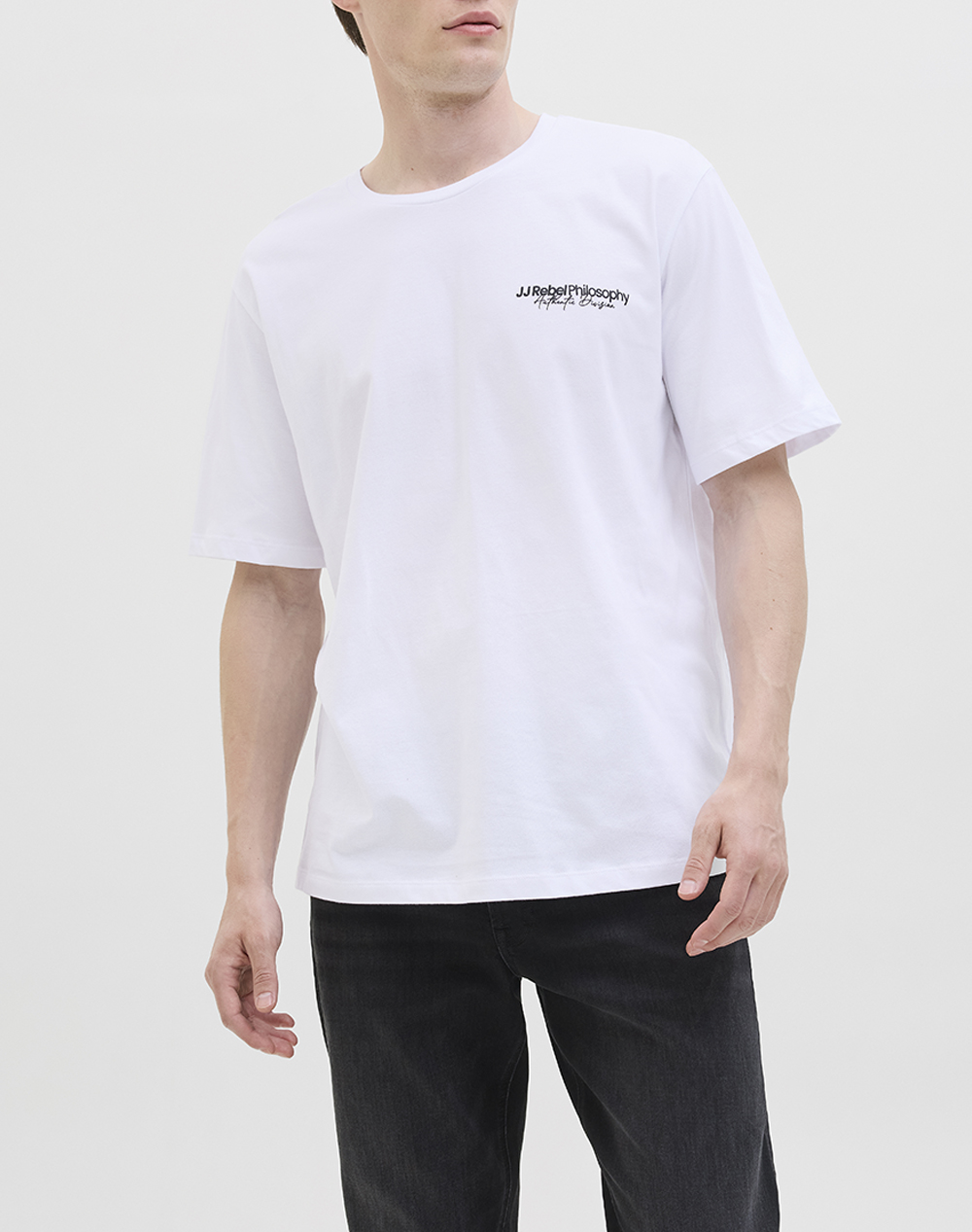 JJREBEL JREBZACK TEE SS CREW NECK NOOS 12279441-WHITE White