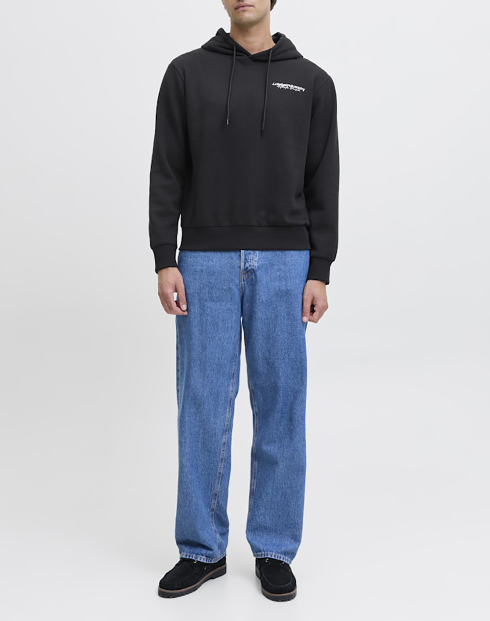 Jjrebel Jrebzack Sweat Hood Noos 12279446-Black Black ανδρικά ρούχα μπλούζες φούτερ Politikos Shop Πολιτικός