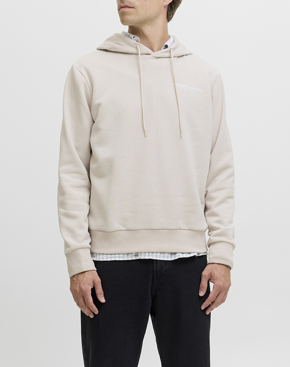 JJREBEL JREBZACK SWEAT HOOD NOOS 12279446-Moonbeam Ecru