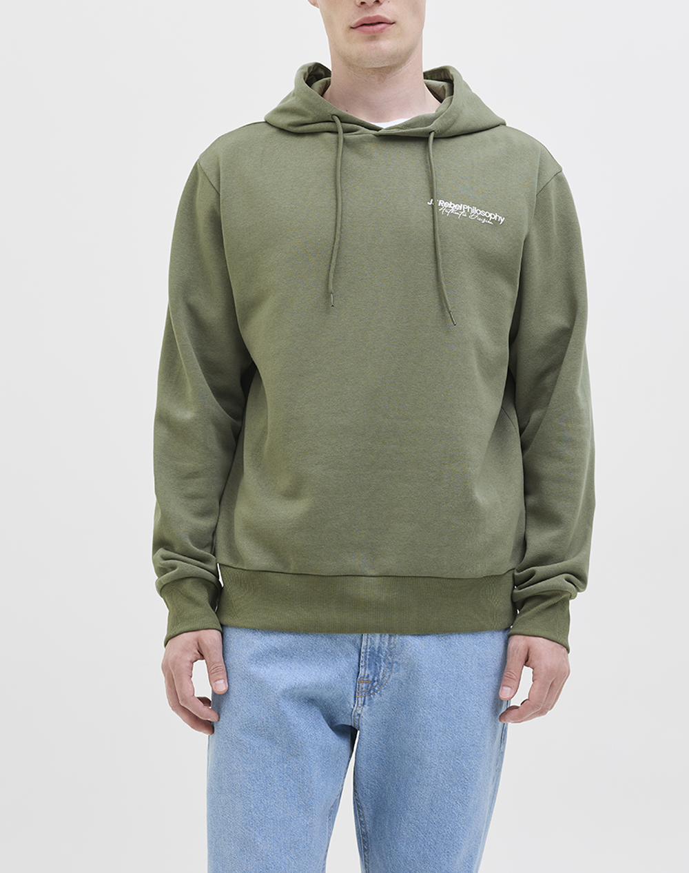 JJ REBEL JJREBEL JREBZACK SWEAT HOOD NOOS 12279446-Four Leaf Clover Khaki