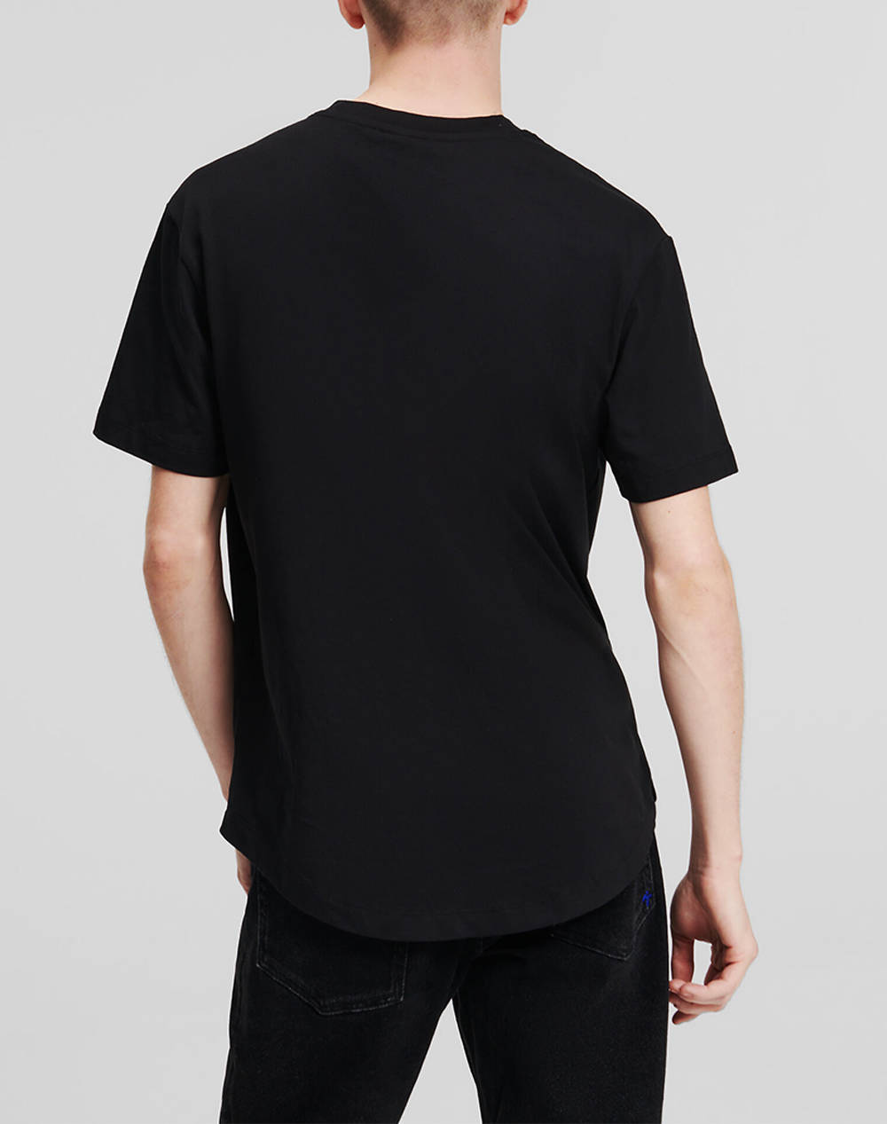 KARL LAGERFELD JEANS KLJ REGULAR CURVED HEM TEE 245D1705-J101 Black φωτογραφία
