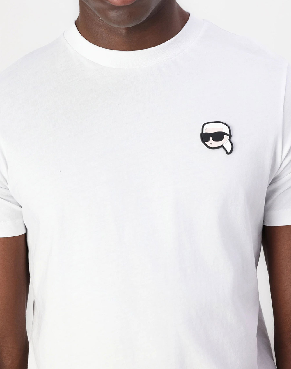 Karl Lagerfeld T-Shirt Crewneck Nos 755710-500224-10 White ανδρικά ρούχα μπλούζες Politikos Shop Πολιτικός