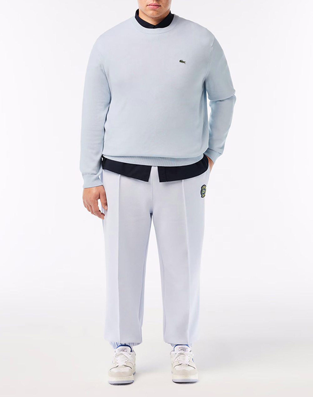 Lacoste Πουλοβερ Μμ Sweater 3Ah1985-J2G Lightblue ανδρικά ρούχα μπλούζες Πλεκτά Politikos Shop Πολιτικός