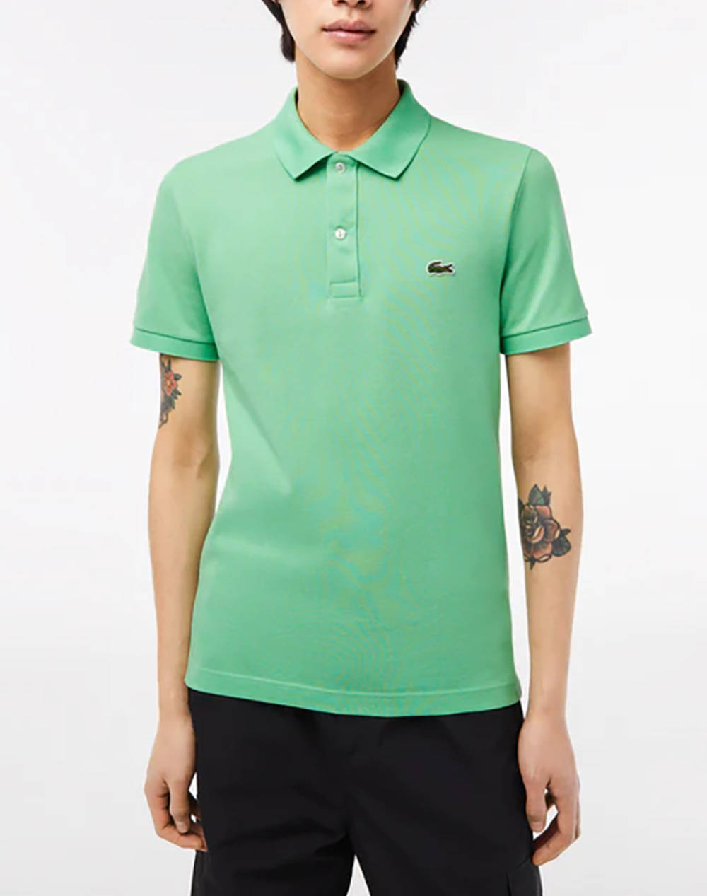 LACOSTE ΜΠΛΟΥΖΑ ΚΜ POLO SS 3PH4012-TTF LightGreen