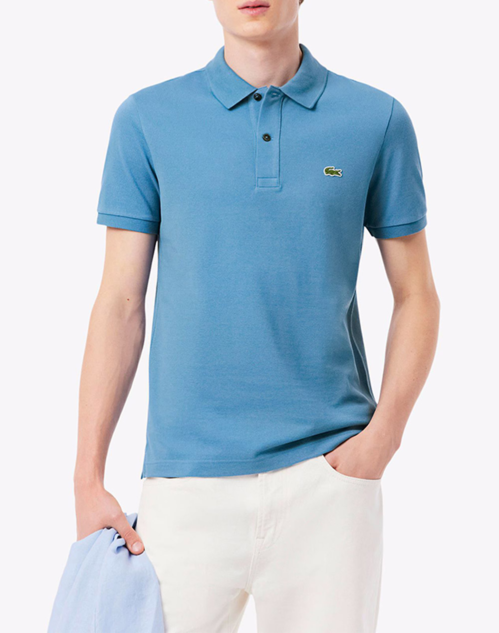 LACOSTE ΜΠΛΟΥΖΑ ΚΜ POLO SS 3PH4012-LJBK SteelBlue