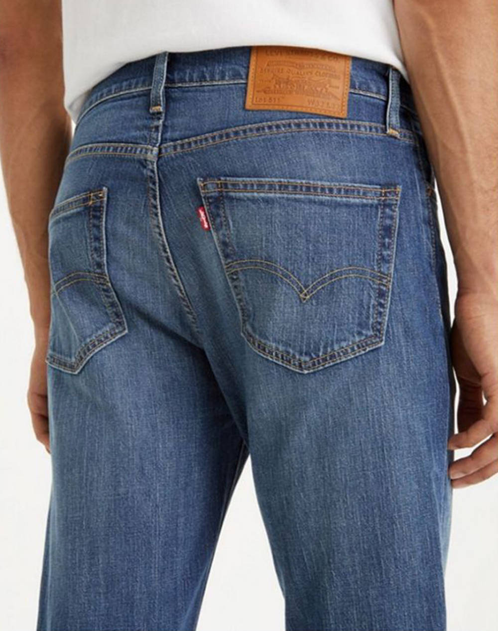 Levis Παντελόνι Jeans 511 Slim Shitake 04511-5549-5549 Denimblue ανδρικά ρούχα παντελόνια Politikos Shop Πολιτικός