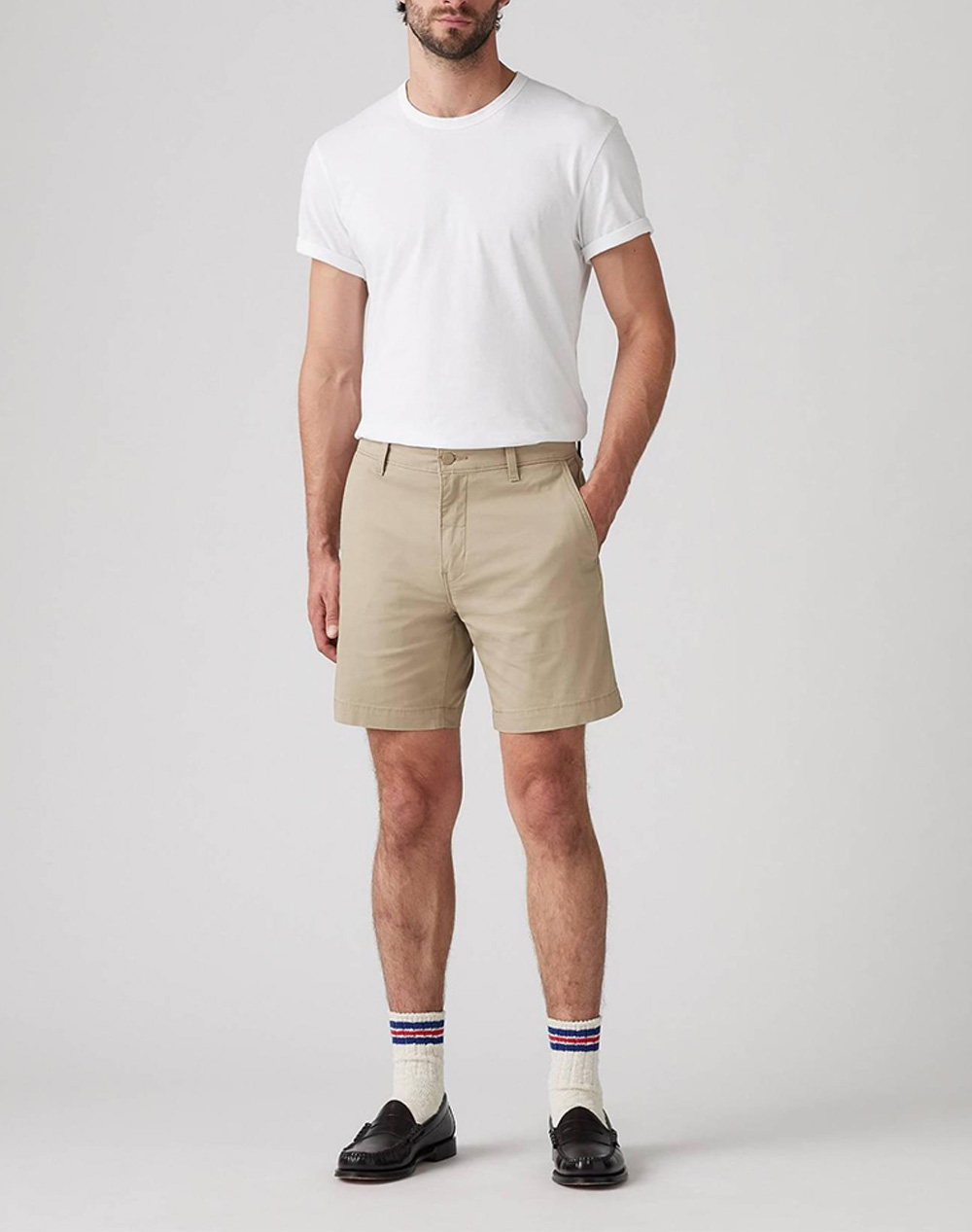 Levis 172020004 Xx Chino Taper Short Ii 17202-0008-0008 Biege ανδρικά ρούχα Σορτς Βερμουδες Chinos Politikos Shop Πολιτικός